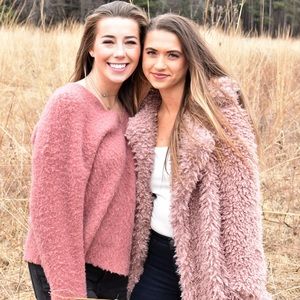 Mauve teddy bear coat